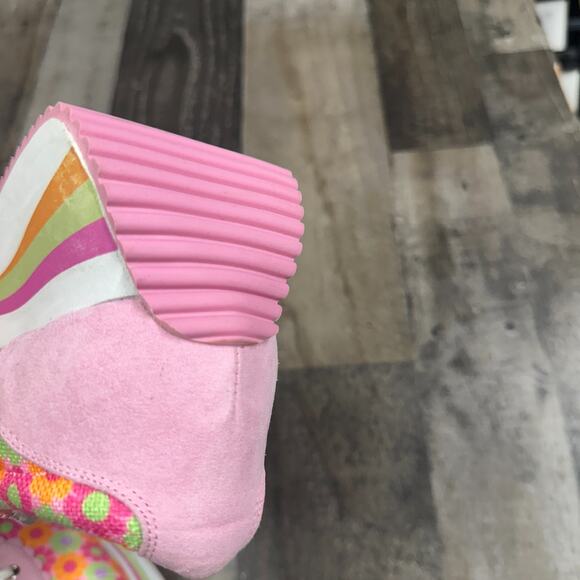 Sugar Thrillz Dolls Kill Groove With Me Floral Striped Platform Sneakers Size 10 - Picture 5 of 16